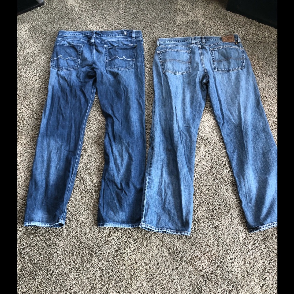 Two pair mens jeans